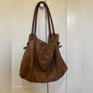 We The Free Reina oversized brown tote bag purse